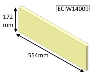 ECIW14009 Parkray Upper Rear Brick  |  Aspect 14 Boiler WOOD - Non Eco - 554mm x 172mm